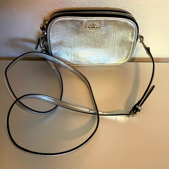 Coach Sadie Crossbody Silver Pebble Leather - Picture 6 of 9
